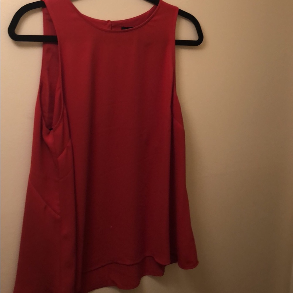 Dark orange sleeveless fancy top 💋